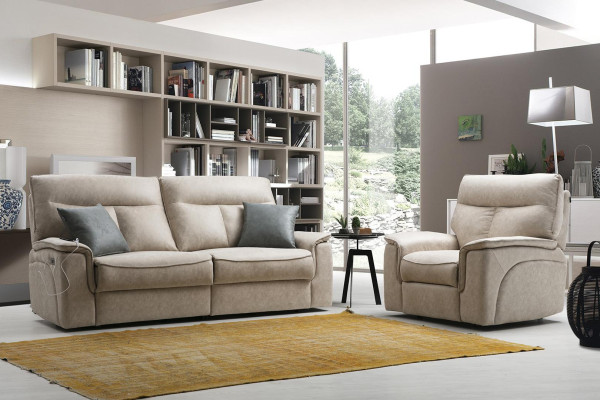 Juego de sofá de diseñador de 3 piezas, muebles tapizados modernos para sala de estar, completo.