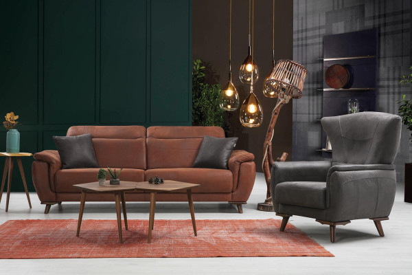 Conjunto de sofás de 3 piezas de sala de estar, sofá de tres plazas, sofá, sillón moderno de lujo.