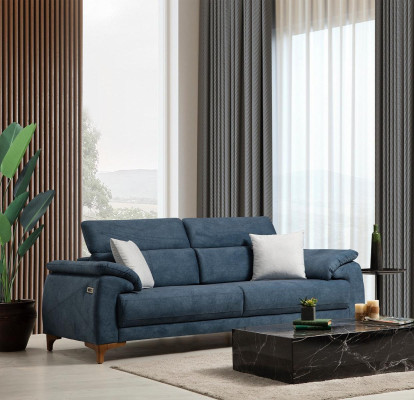 Sofá completo de tres plazas blanco con sillón juego de sofá de salón de tres piezas