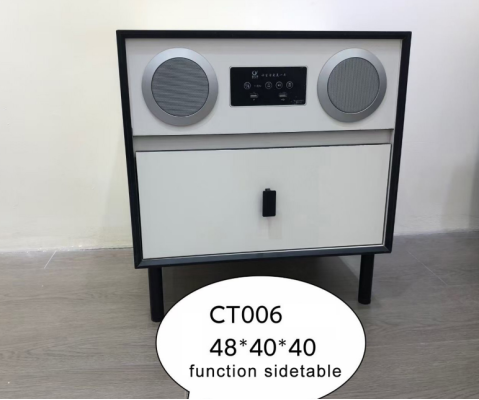 Diseño de mesa de noche de consola auxiliar de lujo para dormitorio.