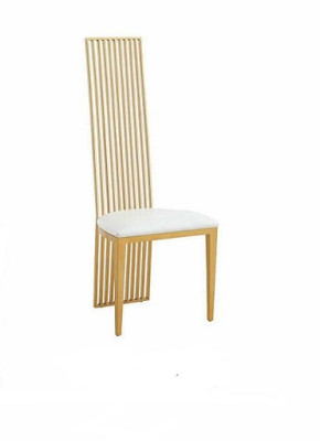 Silla de diseño de lujo Tapizado Sillas clásicas Sillón de acero inoxidable Sillas