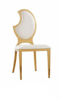 Diseño de silla tapizada Nueva Sillas modernas Comedor de lujo Silla de acero inoxidable