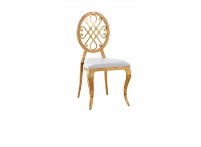 Silla de diseño Sillón Tapizado Sillas de lujo Textil Acero inoxidable Sillón Comedor
