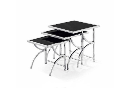 Mesa de centro diseño acero inoxidable 3x Mesa de centro Sofá Mesa de café periódico