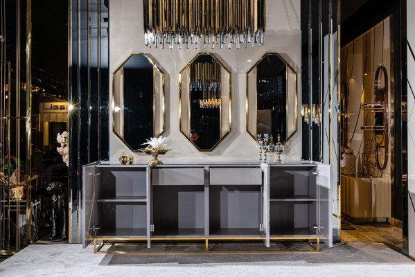 Salón aparador cómoda gris aparadores armarios mobiliario madera