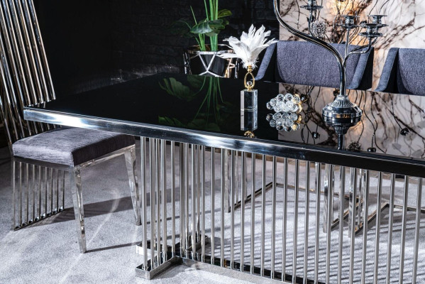Mesas de comedor de lujo Mesa de comedor de metal Estilo moderno nuevo moderno
