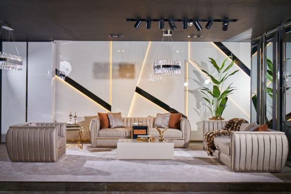 Sofá tapizado de 3 plazas + 3, juego de mesa de café, juego de sofá de tela de 3 piezas.