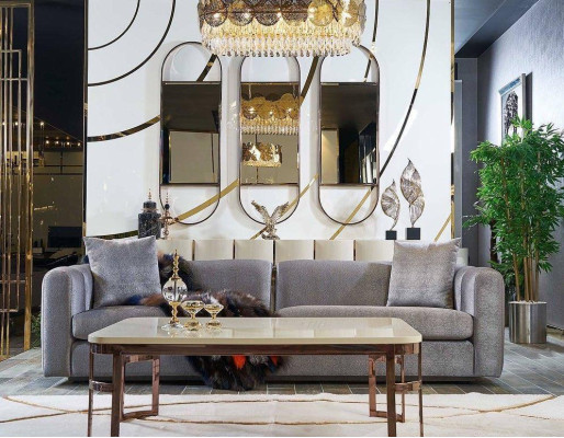 Lujo conjunto de muebles de 2 piezas, sofá de 3 plazas, mesa de centro, sofá, sofás, sillón, nuevo.