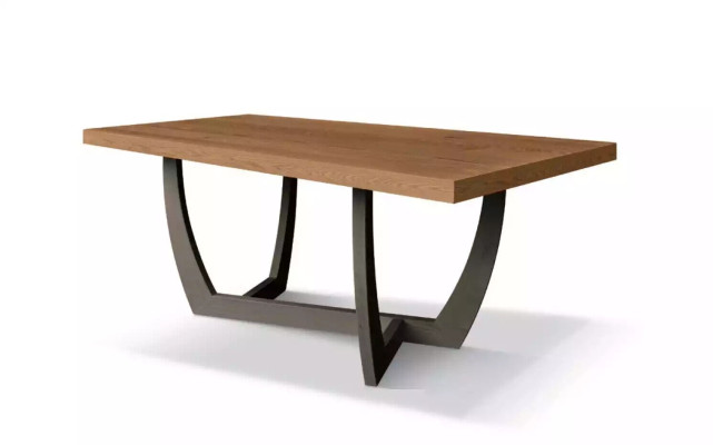 Mesa de comedor de madera de 180cm, mesa de cocina, mesas de comedor nuevas, marrón, mesa moderna.