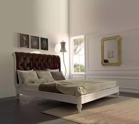 Diseño de cama Cama de lujo Muebles de dormitorio Mobiliario Cama doble Nuevo