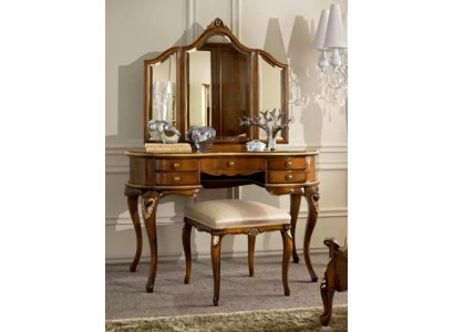 Tocador Espejo Consola de lujo Cómoda Dormitorio Diseño de madera Nuevo