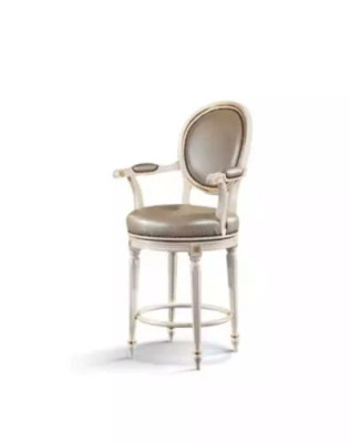Asiento redondo taburete de madera Taburete de madera maciza Taburete Sillas Taburete de bar Plata Nuevo