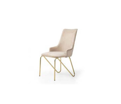 Silla de lujo en color blanco universal para comedor moderno.