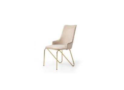 Silla de lujo en color blanco universal para comedor moderno.