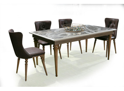 Mesa de comedor Mesa de Madera 180x100 Comedor Marrón Mesas Mesas Muebles Nuevo