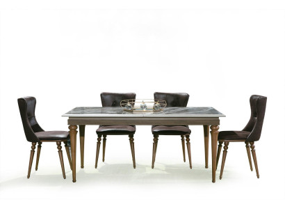 Conjunto completo de mesa de comedor 4 sillas Conjunto de comedor Mesa de madera Mesas 4 piezas.