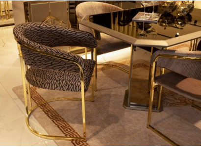 Silla de comedor de lujo moderna Diseño textil de sillas de Italia