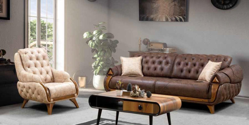 Sofá Sofás clásicos de lujo Muebles Sofás Tres plazas 3 plazas