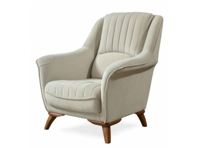 Silla asiento Diseño clásico Sala de estar Tapizado Individual Relax Blanco