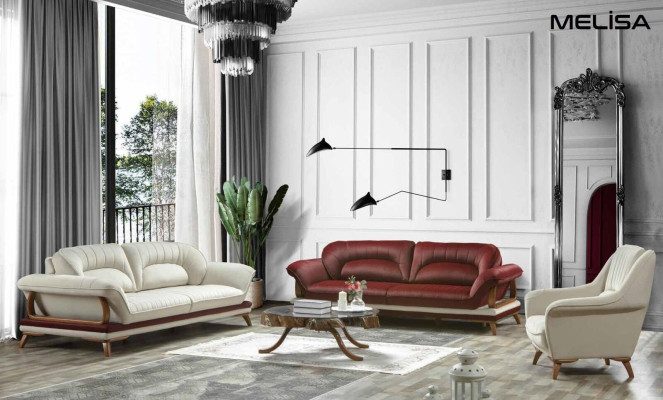 Conjunto de sofás de lujo Sofá Set 3+3+1 plazas Sofás Sillón Tela 3 piezas.