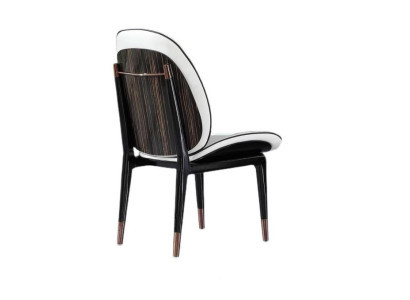 Sillas de comedor Sala de estar Marrón elegante silla con patas de madera Moderno