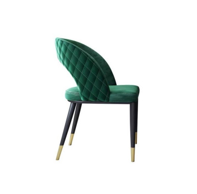 Sillas de comedor sala de estar verde elegante silla con patas de madera modernas