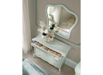 Toilette con espejo Armario Cómodas Conjunto de dormitorio de madera Estilo moderno Tocador