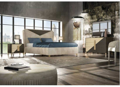 Cama camas cama doble dormitorio matrimonio tapizado diseñador camas dobles