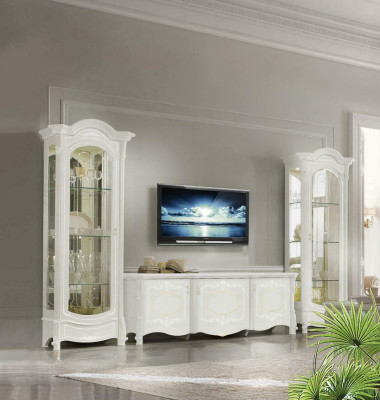 Muebles de estilo italiano - Conjunto de sala de estar de 3 piezas. Vitrina de sala de estar rtv xlmoebel ®