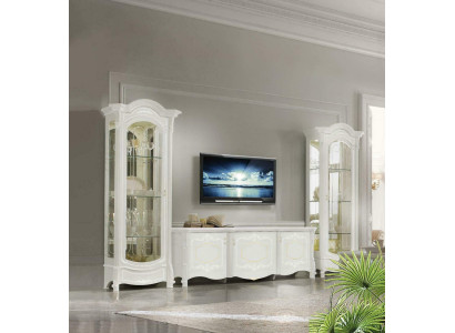 Muebles de estilo italiano - Conjunto de sala de estar de 3 piezas. Vitrina de sala de estar rtv xlmoebel ®
