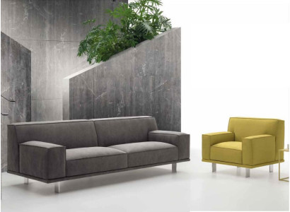 Conjunto de sofás de 3+1 plazas de tela Relax Set Diseño Sofás Almohadas Couchen alfitalia