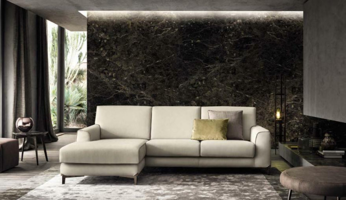 Sofá de esquina italiano Sofá Sofás Sofás Sofás Sofá Esquina Conjunto de muebles Tela Textil