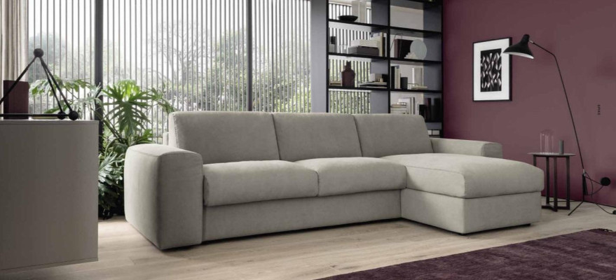 Muebles de salón esquineros sofá sofá tapizado Alfitalia sofá esquinero tela en forma de L