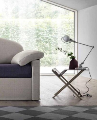 Sofá de diseño 3 plazas Tapizado de lujo en tela bicolor Muebles italianos