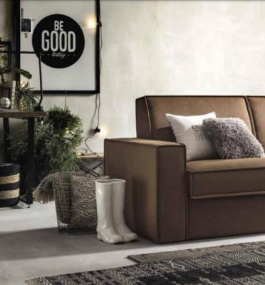 Sofá cama Sofá de 2 plazas de tela Sofá de dos plazas Salón Muebles italianos Nuevos
