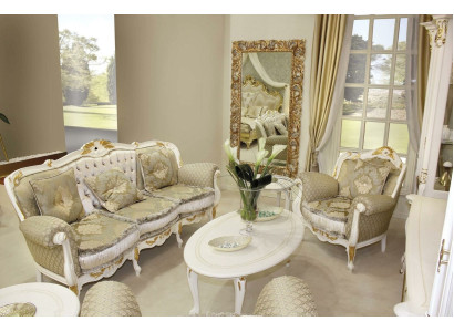 Conjunto de sofá clásico de diseño 3+1 plazas Conjunto de sofás de lujo 2 piezas.