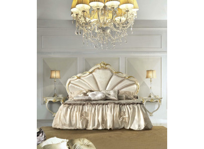 Diseño de dormitorio 3 piezas Cama 2 mesitas de noche Clásico conjunto de muebles de camas de lujo