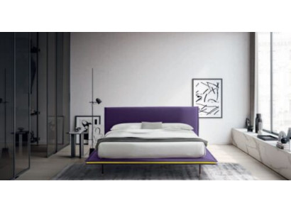 Cama de diseño 140x200cm Acolchado de lujo Camas dobles Habitación de hotel Madera Nueva