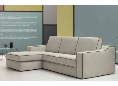 Diseño textil Sofá moderno de lujo en forma de L Alfitalia beige de muebles tapizados