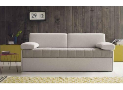 Diseño de sofá de lujo de tela beige de 3 plazas de alfitalia.