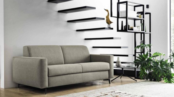 Sofá de tres plazas de tela, sofá modular, sofá lounge, sofá tapizado - Italia.