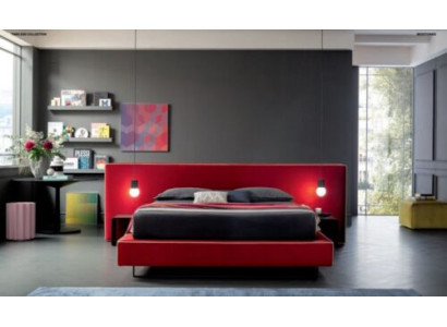 Diseño de lujo de camas dobles de hotel de tela de lujo de dormitorio de lujo cama de muebles de Italia nuevo.