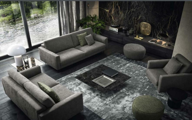 Muebles de lujo para la sala de estar Sofás Sofá de 3 plazas Moderno alfitalia Sofás italianos nuevos