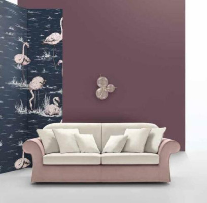 Muebles tapizados clásicos Sofás Diseño Lujo Sofá Telas Sofás Rosas de 3 plazas
