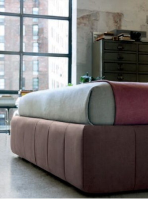 Cama doble Cama matrimonial Diseño de lujo Cama tapizada Cama de diseño Textil Camas