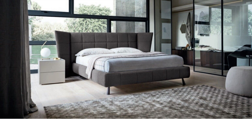 Cama de diseño de lujo, camas 160 x 200 cm Dubai doble hotel de madera cama de dormitorio.