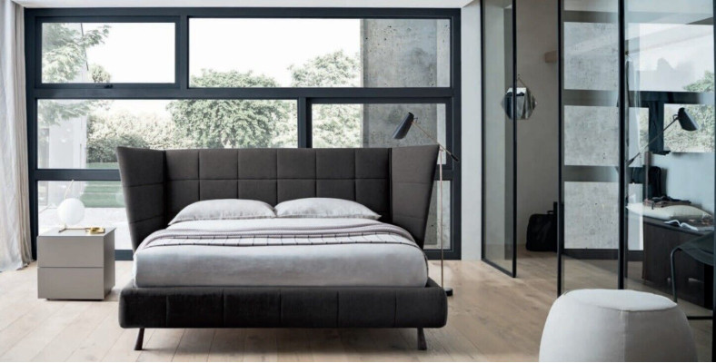 Cama de diseño de lujo, camas 160 x 200 cm Dubai doble hotel de madera cama de dormitorio.