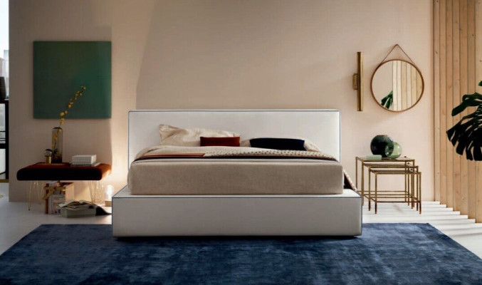 Diseñador italiano cama dormitorio camas textiles hotel de lujo muebles tapizados