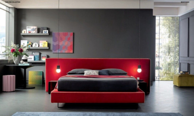 Diseñador italiano cama dormitorio camas textiles hotel de lujo muebles tapizados