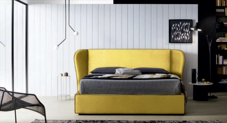 Muebles Diseño de tela Mobiliario Cama tapizada Marco Cama Lujo Cama Hotel Real